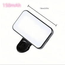 TTOBS 150mAh Rechargeable Selfie Ring Light With Clip, 3 Lighting Modes, Beauty Enhancing Photography Accessory