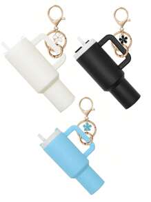 Juego de 1/2/3/5/8 piezas de llavero con mini vaso, lindos encantos con vaso para mujer para bolso, mochila, botella de agua mini - Estilo callejero, multicolor, accesorios del llavero, encantos para bolsos, vasos, 5/3/2/1 llaveros, accesorios para bolsos, encantos para bolsos de mano, caja de almacenamiento de lápiz labial, accesorios para bolsos, llavero de mini vaso, llavero de mini vaso para llavero o bálsamo labial, llavero lindo de vaso