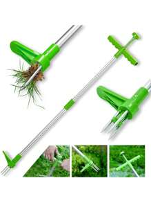 Puller, Stand Up Weeder Hand Tool, Long Handle, Hand Hound Puller For Dandelion, Root Pulling Tool