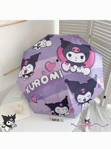 Sanrio [Sanrio Kuromi Cute Fashion] Hello Kitty Handmatige Paraplu - Dubbelzijdige Regen- en Zonbescherming, Anti-UV, Schattig en Modieus Accessoire