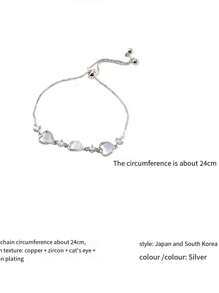 闪耀心形锆石手链，精致清新简约学生友情手链，2025新款