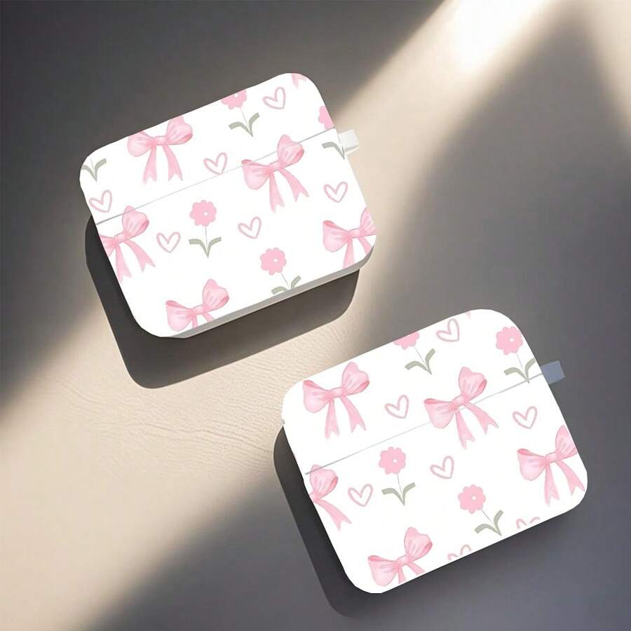 Bowknot Flower Soft Transparent Protective Case Suitable For AirPods 1/2/3/Pro/Pro2, AirPods 4 - White - View 1