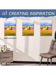 8x10 英寸画布面板，专业艺术家品质空白白色平面画板，适用于绘画、素描、丙烯画、油画、水彩画、水粉画、流体艺术，适合初学者、学生、艺术家和成人艺术用品（2/4/6 件）、返校、学校用品 - 白色 - 查看 4