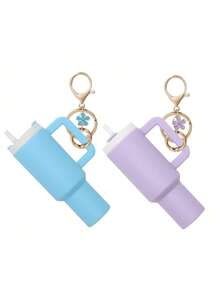 Juego de 1/2/3/5/8 piezas de llavero con mini vaso, lindos encantos con vaso para mujer para bolso, mochila, botella de agua mini - Estilo callejero, multicolor, accesorios del llavero, encantos para bolsos, vasos, 5/3/2/1 llaveros, accesorios para bolsos, encantos para bolsos de mano, caja de almacenamiento de lápiz labial, accesorios para bolsos, llavero de mini vaso, llavero de mini vaso para llavero o bálsamo labial, llavero lindo de vaso