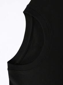 (220g Pure Cotton T-Shirt) Men's Summer Round Neck Short Sleeved Casual Pure Cotton Print JESUS LOVES YOU - 黑色 - 查看 3