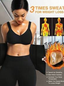 1 件装女士腰部训练器，带双训练带，运动腰部修剪器乳胶腰部训练器，带 3 条可调节压缩带，腰部束腰长躯干塑身器桑拿腰带