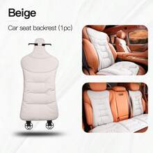 New Car Seat Cushion Luxury Leather Waist Back Support Pillow Breathable Non-Slip Driver Seat Pad Universal Lumbar Pillow