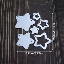 New Arrivals Cute Star Metal Die Cuts For Scrapbooking, Stars Die Cutting For Card Making And Photo Album, DIY Handmade Paper Crafts - Silver - View 3