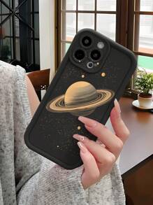 1个彩色像素星系图案防震加厚TPU全包保护手机壳，兼容 16，防水防摔防刮，国际版，非国内版 - 黑色 - 查看 4