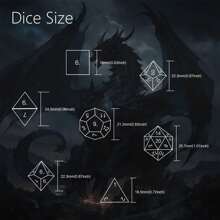 7 件装亚克力彩色多面骰子套装，带黑色数字，适合作为角色扮演游戏爱好者的生日礼物 - 彩色 - 查看 9