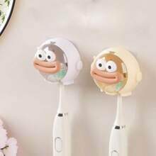 1pc Wall Mounted Toothbrush Holder, Toothbrush Storage Rack, Multifunctional Wall Hook, Toothbrush Storage Organizer For Bathroom, Bathroom Accessories, Home Decor, Furniture For Home Home Bathroom Decor Summer