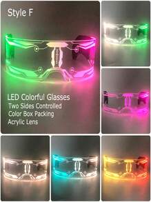 Toekomstige technologie lichtgevende glazen, geschikt voor feesten, bars, muziekfestivals, raves, sciencefiction en kerst voor zomerstrandvakanties, buitenactiviteiten en reizen.