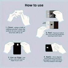 4 件装交通卡贴纸，闪亮 PVC 信用卡和借记卡贴，带四种蝴蝶图案，防水卡通风格保护膜，时尚保护，适用于交通卡贴纸