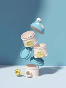 1pc Baby Mushroom Shaped PP Milk Powder & Snack Storage Container, Suitable For Outdoor Use - Multicolor - View 14