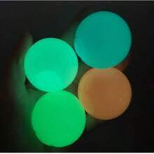Set de 3 pelotas blandas, elásticas y que brillan en la oscuridad, que se pegan al techo y a las paredes, pelotas con luz intermitente por presión para relajación y alivio del estrés/ansiedad, juguetes ASMR, colores aleatorios