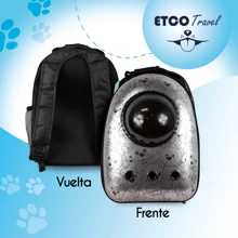 Mochila Transportadora Para Perros Gatos Mascotas Back Pack Encantador Domo