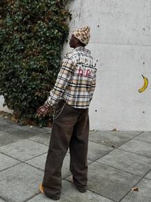 时尚休闲口袋年轻街头风格运动宽松直筒阔腿男士牛仔裤