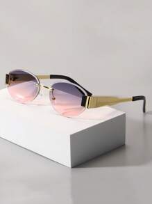 1 件复古无框朋克风格时尚眼镜