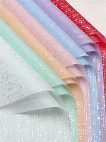 10 Piezas Papel de envolver con diseño de flor de meteoro, papel mate, papel de seda DIY para ramos de flores hechos a mano, materiales florales para tienda de flores - Multicolor - Ver 4