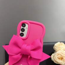1 件千禧蝴蝶结 + 可调节手链多巴胺马卡龙波浪手机壳,兼容 16/Redmi Note 11 4G/Galaxy A55/Infinix Note 30/ Moto E30 防水防震防摔防刮 - 玫紅 - 查看 3