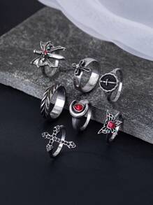 哥特式、翅膀、剑、新月、闪亮和蝴蝶环状耳环，时尚情侣派对套装