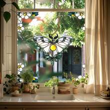 1 件可移除彩色静电玻璃贴纸，家居/窗户装饰，防撞礼物生日毕业房间装饰家居装饰墙壁装饰浴室装饰卧室装饰房间装饰用品客厅装饰家居装饰客厅墙壁艺术墙纸贴纸 - 彩色 - 查看 9