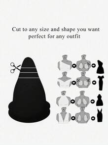 10 Peças/20 Peças/30 Peças Plus Size Descartáveis Não Tecidos, Adesivos para Seios Grandes para Prevenir o Caimento dos Seios, Adesivos Invisíveis e Anti-Protuberância com Forma de Cabaça, Ultra Respiráveis