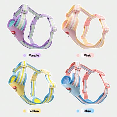 Reflective Comfortable Vest-Style Dog Harness, With 2 Leash Attachment Points Front And Back, Adjustable Padded Pet Vest Suitable For Small To Large Dogs