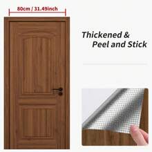 1 Cuộn Giấy Dán Tường Vân Gỗ Nhôm Tự Dính, Giấy Dán Tường Có Kết Cấu Gỗ Thật, Miếng Dán Tường Chống Thấm Nước Và Dầu Mỡ Có Thể Tháo Rời, Dễ Dàng Dán Trên Cửa, Thích Hợp Cho Phòng Ngủ, Phòng Tắm, Phòng Khách, Khung Cửa Bằng Hợp Kim Nhôm Và Gỗ Nguyên Khối - Nhiều màu - Xem 15