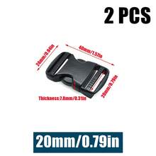 2 Pcs/Pack 20mm-50mm Plastic Dual Adjustable Side Release Buckles Molle Tatical Backpack Belt Bag Parts Strap Webbing - Multicolor - View 9