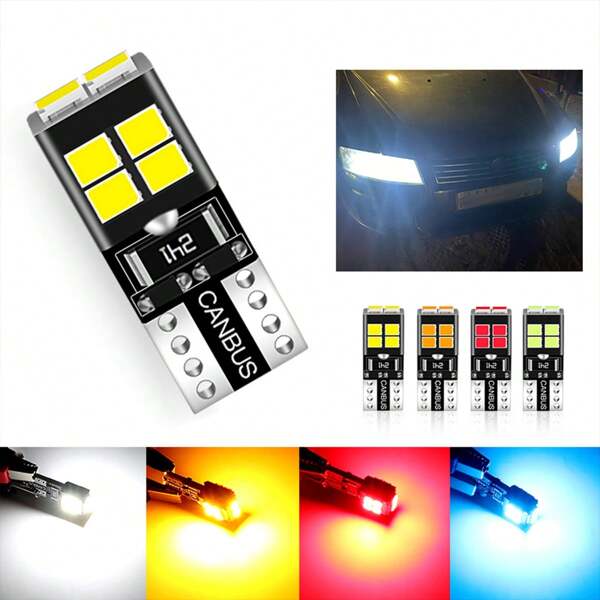 194 LED-Glühbirne, 6000 K, Weiß, 168 T10 W5W 10 SMD, Ersatzbirnen für Autokuppel, Kartentür, Innenbeleuchtung, Seitenmarkierungsleuchte, Leseleuchte, Gepäckraumbeleuchtung, Kosmetikspiegelbeleuchtung, Motorrad-Blinkerleuchte, LED-Ersatzbirnen (2 Pack)