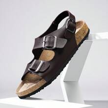 Unisex Cork Strap Sandals, Casual Comfortable Retro Couple Slippers