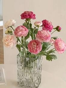 1 件/4 件人造奥斯汀玫瑰束仿真牡丹长茎人造花适合家庭花瓶办公室婚礼订婚插花周年纪念母亲节生日礼物 - 3頭洋牡丹 - 查看 10