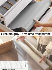 1 Roll EVA Transparent Cabinet Mat, Waterproof Moisture-Proof Drawer Liner, Customizable Kitchen Fridge Non-Slip Mat, Easy To Clean, Christmas Gift