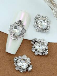 10 Pieces Per Pack Of Nail Art Nail Accessories, Three-Dimensional Exquisite Rhinestone Rings, Large Oval Nails, Charm Diy Nail Products Nail Supplies Nails Nail Charms Nail Gems