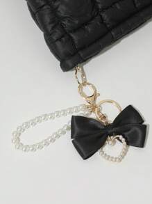 1 Uroczy wisiorek z kokardą z pereł + Modna torebka kopertówka w kratkę, swobodna torebka kopertówka, ciepła pluszowa torba puchowa, elastyczne szwy do przechowywania makijażu, pikowana torba, wygodna torba, zimowa torba do przechowywania makijażu, kosmetyczka, mini torba, mała kosmetyczka, akcesoria, stojak na kosmetyki, kosmetyczka, kosmetyczka, niezbędne rzeczy w podróży, akcesoria damskie, przybory podróżne, kosmetyczka, kosmetyczka, kosmetyczka