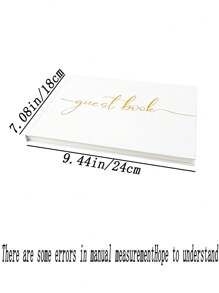 Wedding Guest Book - Elegant Guest Book Weddings Christening Parties, Weddings And Special Events Guest Book - 100 Blank Pages For Wedding Login And Photos - Home Decor-(White) Summer Birthday Gifts Beach Back To School School Supplies Room Decor