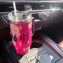 40 盎司不锈钢保温水瓶，适合 KPOP 粉丝，KPOP Idol Rose APT 粉色款水杯，轻巧，带盖和吸管，仅可手洗，适合旅行、户外活动和礼物，适合重大节日 - 彩色 - 查看 7