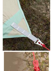 1 Pc Butterfly Canopy Tent For Camping & Outdoor, Extra Large Hexagon/Octagon Sun Shade, Silver Coated UV Protection - Blue Cloud Gray - View 5