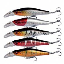 5pcs Minnow Fishing Lures, Silver Fish Knife, Long Distance Cast, Sinking, Suspending, Suitable For Sea Fishing, Largemouth Bass, Pike - Multicolor - View 2