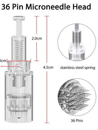10/50/100Pcs/Lot Screw Derma Pen Needles Cartridge Micro Needles 12/24/36/42/ Nano Microneedling Meso Cartridge Disposable Replacement Parts (0.25mm) For Skin Care,Beauty,Skin Care Products,Spa,Self Care,Skin Care Tools,Face Care,Esthetician Supplies,Massage,Face Massage Tool,Face Roller