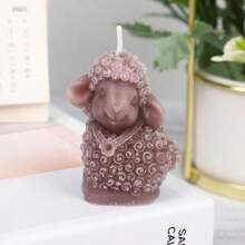 1pc Rose Sheep Scented Candle, Handmade Home Decor Accessory