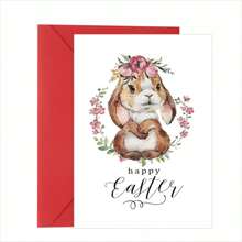1pc, Cute Easter Card With Envelope For Family, Son &Daughter, Girlfriend & Classmate, Festival Greeting,Celebrate Easter Blessings And Prayers, Special AndLovely Easter Greeting Card, Lots Of Love This Easter!