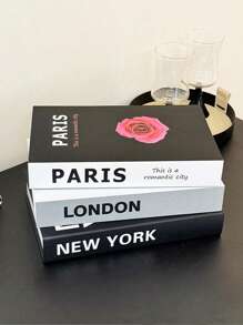 1pc/2pcs/3pcs Foldable Decorative Fake Books, Modern Minimalist Decor Books, Home And Office Bookshelf Decor Prop, Designers Inspiration Photography Prop, Home, Office, Hotel, Cafe, Store, Live Streaming Bookshelf, Handmade Display Shelf For TV Cabinet, Office Desk, Cabinet Gifts Birthday Graduation