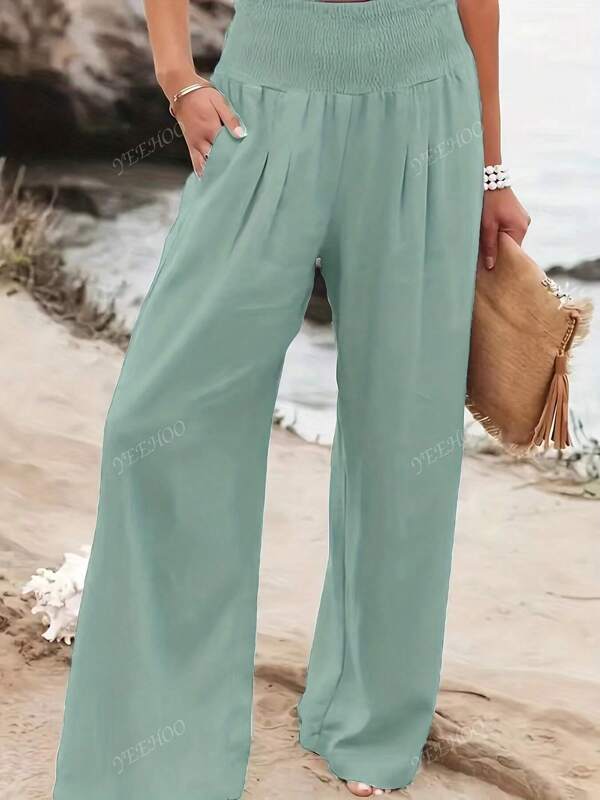 European & American Hot Autumn New Casual Wide Leg High Waist Loose Long Pants For Women