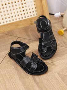 Children's Fashionable Comfortable Non-Slip Sandals, Kids Beach Sandals, Children's Outdoor Walking Sandals - Black - View 6