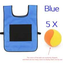Interactive Sticky Ball Vest Game - Outdoor Sports Toy With Catching And Throwing Targets, Available In Red, Green, Blue, Yellow (Ball Color Shipped Randomly) - Multicolor - View 13