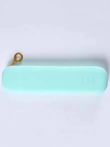 1 pieza Estuche protector de silicona para brochas de maquillaje, bolso de viaje portátil a prueba de polvo para almacenar brochas de maquillaje/lápices/lápiz labial/rímel y otras herramientas cosméticas, bolsa de aseo, bolsa de viaje, almacenamiento de maquillaje, bolsa de playa, vacaciones, artículos esenciales, útiles escolares, artículos esenciales de viaje, para mujer, para dormitorio universitario, para baño