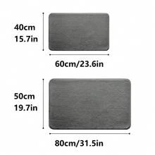 Bathroom Mats, Thick Soft Absorbent Chenille With Rubber Backing, Quick Drying Microfiber Mats, Machine Washable, For Shower Floor, Bathroom Runner, Bath Mat, Accessories And Decoration. - Màu xám đen - Xem 4