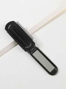 Cepillo de pelo y espejo plegable 2 en 1, cepillo de pelo/peine para todo tipo de cabello
